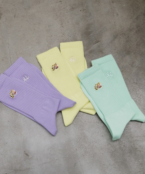 WHIMSIC（ウィムジック）の「【WHIMSIC】スーベニアソックス（ソックス/靴下・レディース・パープル/イエロー/グリーン・FREE）」の8枚目の写真