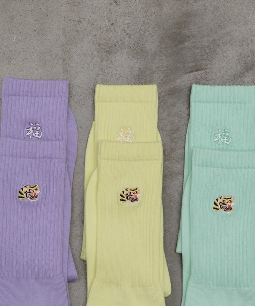 WHIMSIC（ウィムジック）の「【WHIMSIC】スーベニアソックス（ソックス/靴下・レディース・パープル/イエロー/グリーン・FREE）」の6枚目の写真