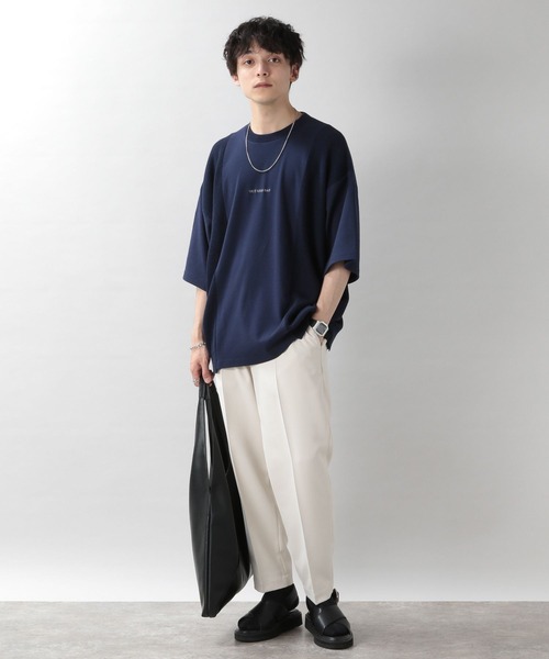 RAGEBLUE（レイジブルー）の「ニットコンビネーション/プチ刺繍Tシャツ（Tシャツ/カットソー・メンズ・ホワイト/ネイビー・MEDIUM/LARGE）」の7枚目の写真