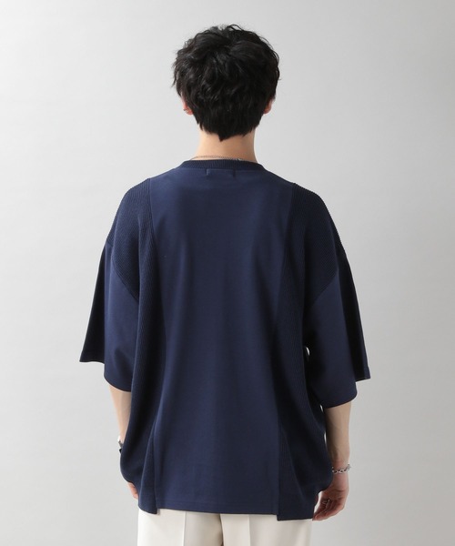 RAGEBLUE（レイジブルー）の「ニットコンビネーション/プチ刺繍Tシャツ（Tシャツ/カットソー・メンズ・ホワイト/ネイビー・MEDIUM/LARGE）」の10枚目の写真
