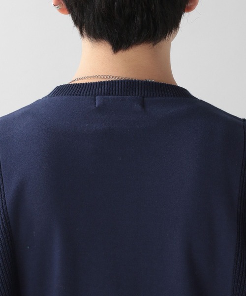 RAGEBLUE（レイジブルー）の「ニットコンビネーション/プチ刺繍Tシャツ（Tシャツ/カットソー・メンズ・ホワイト/ネイビー・MEDIUM/LARGE）」の14枚目の写真