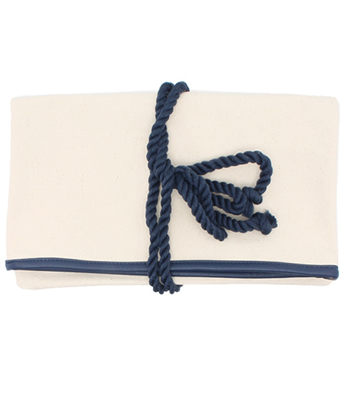 WEGO（ウィゴー）の「WEGO/ロープクラッチバッグ（クラッチバッグ・レディース・ホワイト/ネイビー・FREE）」の2枚目の写真