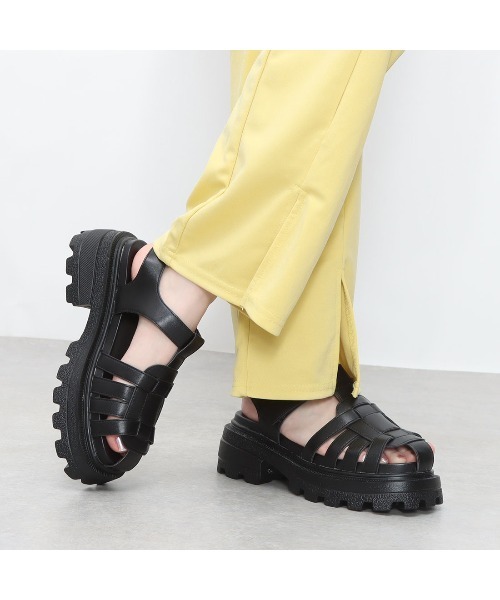 Mafmof（マフモフ）の「Mafmof(マフモフ)タンクソールグルカサンダル（サンダル・レディース・シルバー/ブラック/ダークブラウン・LL/L/M/S）」の2枚目の写真