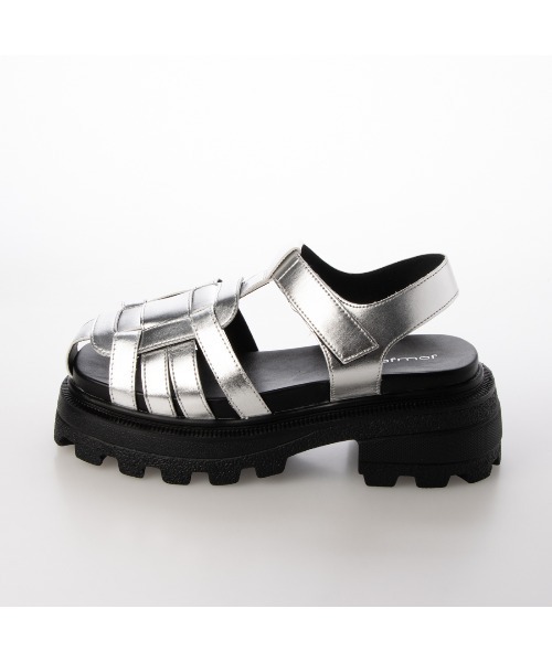 Mafmof（マフモフ）の「Mafmof(マフモフ)タンクソールグルカサンダル（サンダル・レディース・シルバー/ブラック/ダークブラウン・LL/L/M/S）」の11枚目の写真