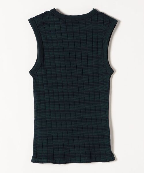 YOUNG&OLSEN The DRYGOODS STORE(ヤングアンドオルセン)の「YOUNG&OLSEN: マルチボーダー リブ タンクトップ(タンクトップ・レディース・ネイビー/ブルー・ONE SIZE)」の3枚目の写真