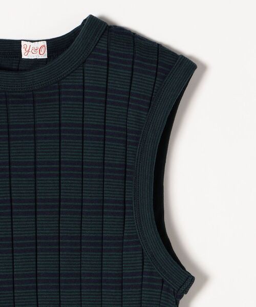 YOUNG&OLSEN The DRYGOODS STORE(ヤングアンドオルセン)の「YOUNG&OLSEN: マルチボーダー リブ タンクトップ(タンクトップ・レディース・ネイビー/ブルー・ONE SIZE)」の5枚目の写真