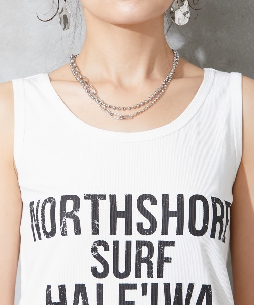 SMILE LAND（スマイルランド）の「大きいサイズ ロゴプリントタンクトップ（タンクトップ・レディース・ブラック/オフホワイト・L/4L/5L/3L/LL）」の14枚目の写真