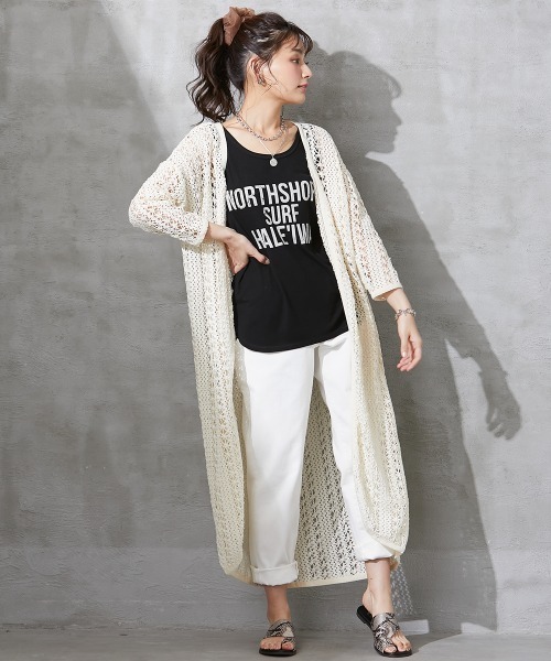 SMILE LAND（スマイルランド）の「大きいサイズ ロゴプリントタンクトップ（タンクトップ・レディース・ブラック/オフホワイト・L/4L/5L/3L/LL）」の12枚目の写真