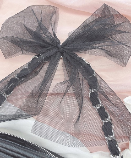 Swankiss（スワンキス）の「UT ribbon mademoi BAG（ショルダーバッグ・レディース・ホワイト/サックスブルー/ブラック/ピンク/ボルドー・FREE）」の10枚目の写真