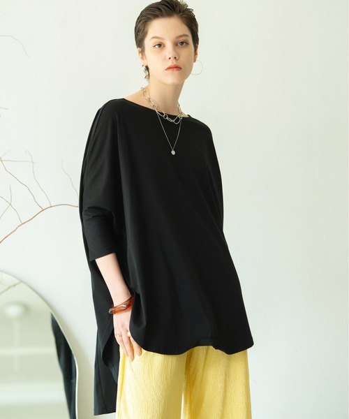 HANNE(アン)の「ドルマンスリーブトップ(Tシャツ/カットソー・レディース・ホワイト/ブラック/ピンク・フリー)」の6枚目の写真