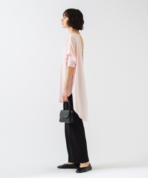 HANNE(アン)の「ドルマンスリーブトップ(Tシャツ/カットソー・レディース・ホワイト/ブラック/ピンク・フリー)」の16枚目の写真