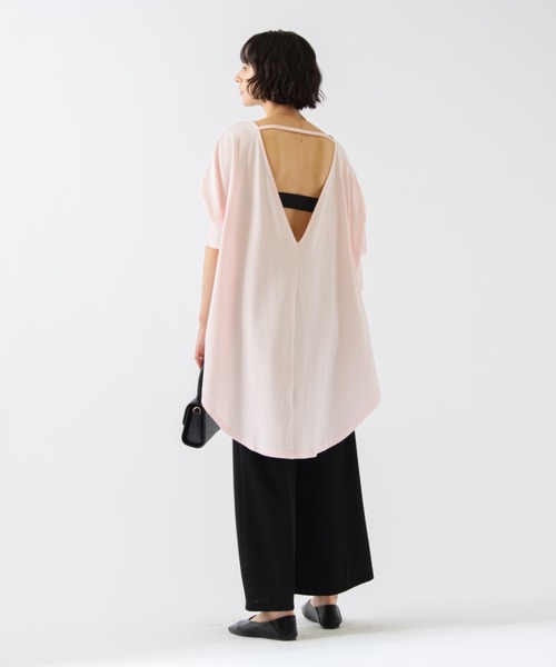 HANNE(アン)の「ドルマンスリーブトップ(Tシャツ/カットソー・レディース・ホワイト/ブラック/ピンク・フリー)」の18枚目の写真