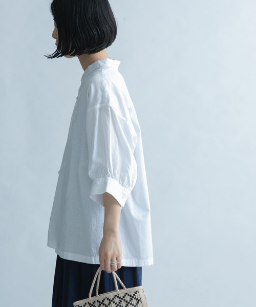 FORK&SPOON(フォークアンドスプーン)の「FORK&SPOON コットンリネンブラウス(シャツ/ブラウス・レディース・ストライプ/チェック/オフホワイト・1)」の8枚目の写真