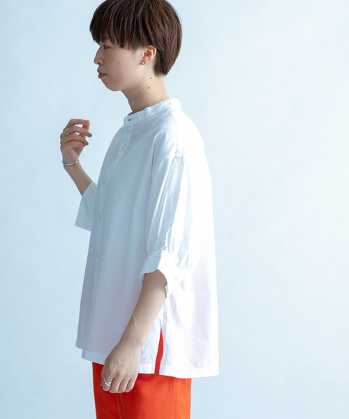 FORK&SPOON(フォークアンドスプーン)の「FORK&SPOON コットンリネンブラウス(シャツ/ブラウス・レディース・ストライプ/チェック/オフホワイト・1)」の11枚目の写真