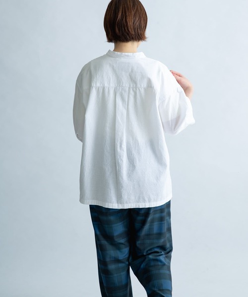 FORK&SPOON(フォークアンドスプーン)の「FORK&SPOON コットンリネンブラウス(シャツ/ブラウス・レディース・ストライプ/チェック/オフホワイト・1)」の18枚目の写真