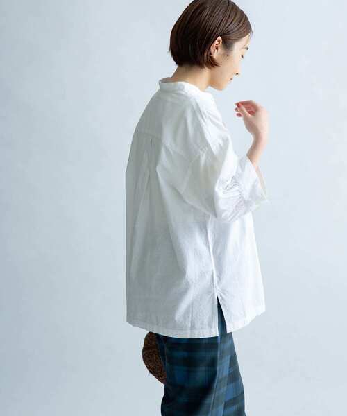 FORK&SPOON(フォークアンドスプーン)の「FORK&SPOON コットンリネンブラウス(シャツ/ブラウス・レディース・ストライプ/チェック/オフホワイト・1)」の19枚目の写真