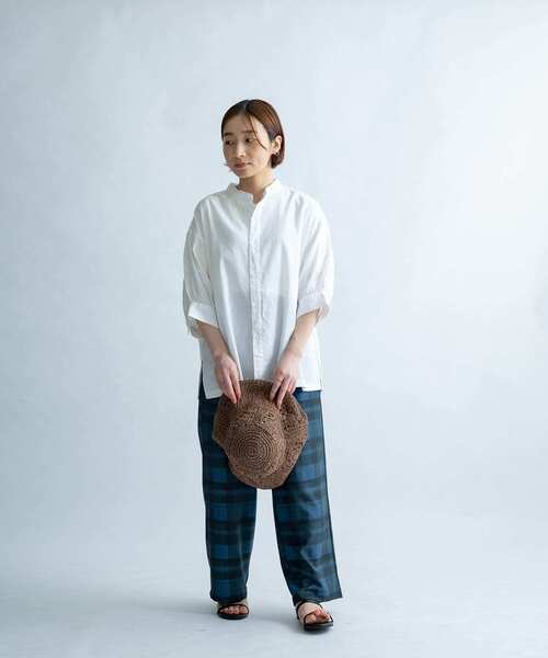 FORK&SPOON(フォークアンドスプーン)の「FORK&SPOON コットンリネンブラウス(シャツ/ブラウス・レディース・ストライプ/チェック/オフホワイト・1)」の21枚目の写真