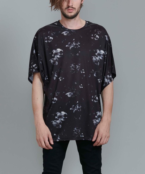 NO ID.（ノーアイディ）の「シャドウフラワードルマンスリーブT（Tシャツ/カットソー・メンズ・ブラック/レッド/ブルー・ONE SIZE）」の5枚目の写真