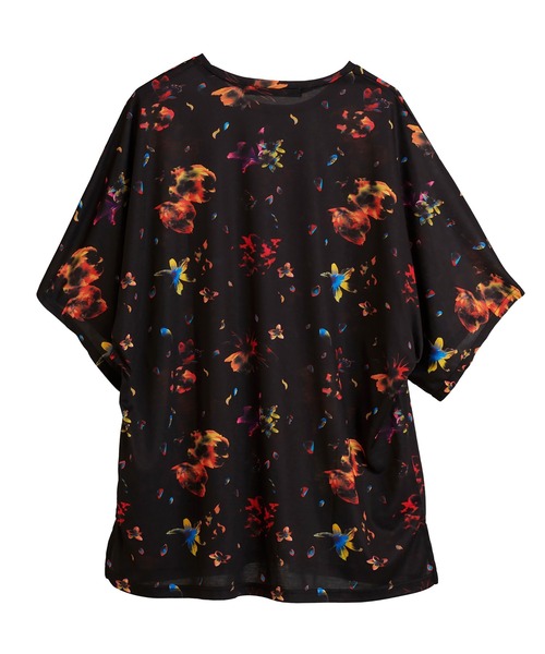 NO ID.（ノーアイディ）の「シャドウフラワードルマンスリーブT（Tシャツ/カットソー・メンズ・ブラック/レッド/ブルー・ONE SIZE）」の8枚目の写真