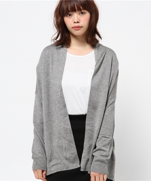OUTLET（アウトレット）の「【DouDou】着流シカーディガン（カーディガン/ボレロ・レディース・ベージュ/チャコールグレー/グレー・FREE）」の3枚目の写真