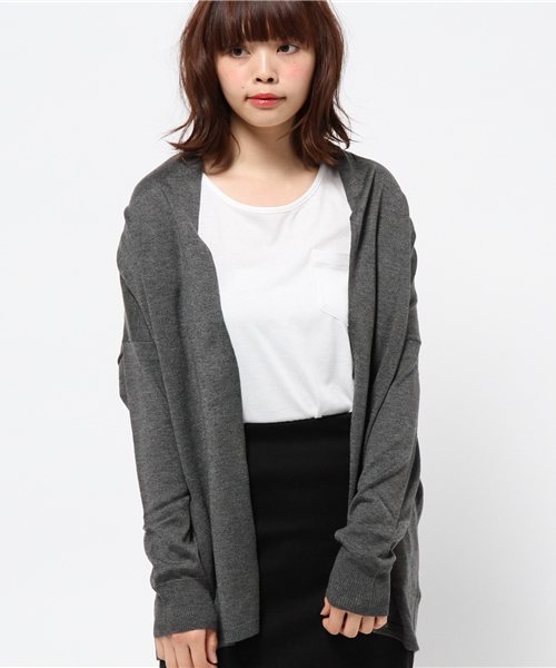 OUTLET（アウトレット）の「【DouDou】着流シカーディガン（カーディガン/ボレロ・レディース・ベージュ/チャコールグレー/グレー・FREE）」の2枚目の写真