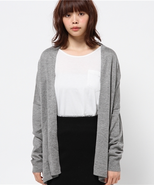 OUTLET（アウトレット）の「【DouDou】着流シカーディガン（カーディガン/ボレロ・レディース・ベージュ/チャコールグレー/グレー・FREE）」の4枚目の写真