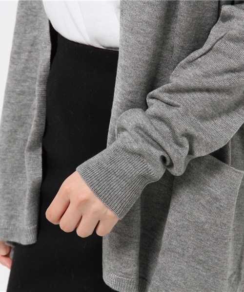 OUTLET（アウトレット）の「【DouDou】着流シカーディガン（カーディガン/ボレロ・レディース・ベージュ/チャコールグレー/グレー・FREE）」の8枚目の写真