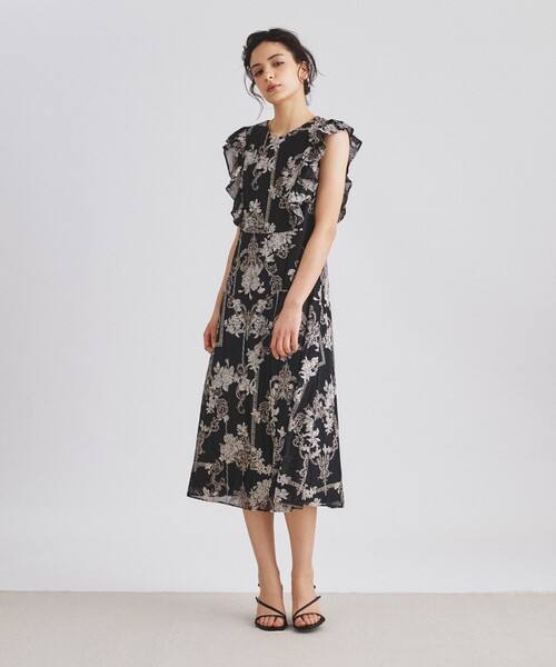 GRACE CONTINENTAL（グレースコンチネンタル）の「オーナメント刺繍ワンピース（ワンピース・レディース・ブラック/オレンジ・36/38）」の12枚目の写真