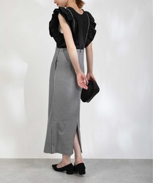 PICCIN | 肩ひも付きギンガムチェックタイトスカート(ジャンパースカート)