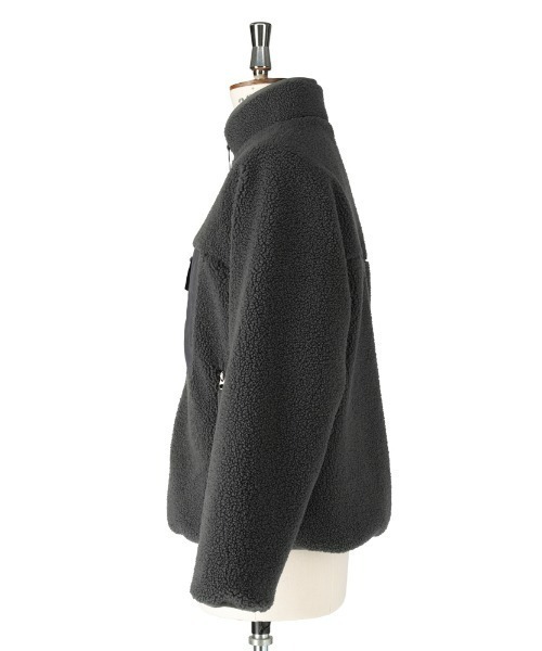 DANTON（ダントン）の「DANTON/ダントン　インサレーション　スタンドカラーボアジャケット　INSULATION STANDCOLLAR BOA JACKET DT-A0195 LBA（ブルゾン・メンズ・チャコールグレー/レッド/ナチュラル・S/M/L）」の9枚目の写真