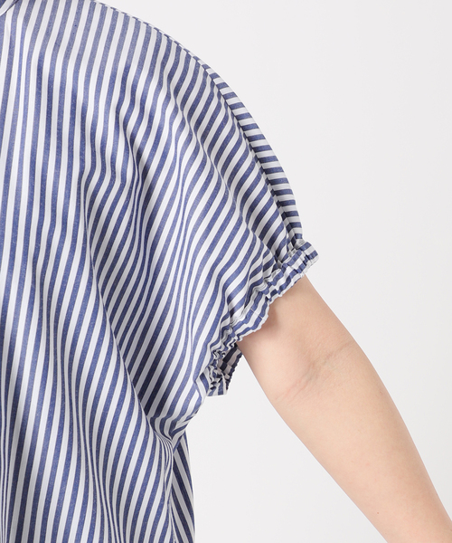 B.C STOCK(ベーセーストック)の「TCブロードストライプシャツ(シャツ/ブラウス・レディース・ネイビー/ブラウン/グリーン・FREE)」の21枚目の写真