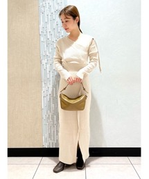 SNIDEL（スナイデル）の「スリットニットワンピース（ワンピース  