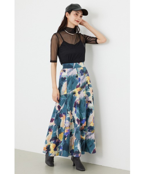 rienda(リエンダ)の「シアーチェックチュールトップス(Tシャツ/カットソー・レディース・オレンジ系その他/ブラック系その他/ブラック・FREE)」の7枚目の写真