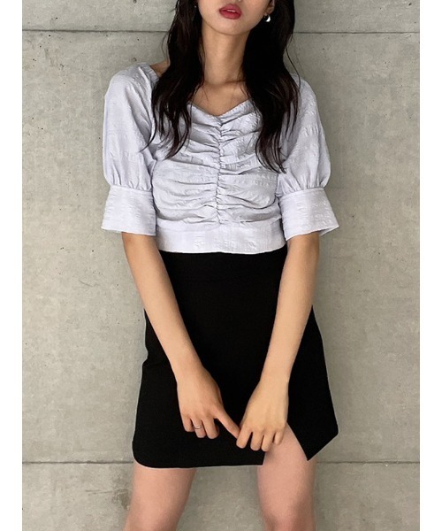 ENVYM（アンビー）の「バックリボンＢＬ（シャツ/ブラウス・レディース・ホワイト/ブラック/ブルー・FREE）」の13枚目の写真