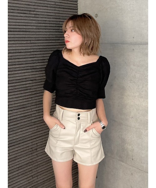 ENVYM（アンビー）の「バックリボンＢＬ（シャツ/ブラウス・レディース・ホワイト/ブラック/ブルー・FREE）」の11枚目の写真