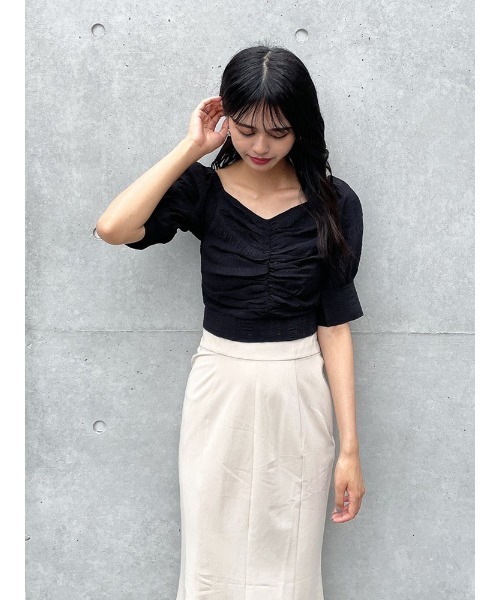 ENVYM（アンビー）の「バックリボンＢＬ（シャツ/ブラウス・レディース・ホワイト/ブラック/ブルー・FREE）」の18枚目の写真