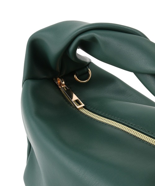 ROPE' PICNIC（ロペピクニック）の「【WEB限定カラー:シルバー】ツイストハンドルホーボーミニショルダーバッグ（ショルダーバッグ・レディース・ブラック/キナリ/イエロー系その他3/ダークグリーン/シルバー・FREE）」の9枚目の写真