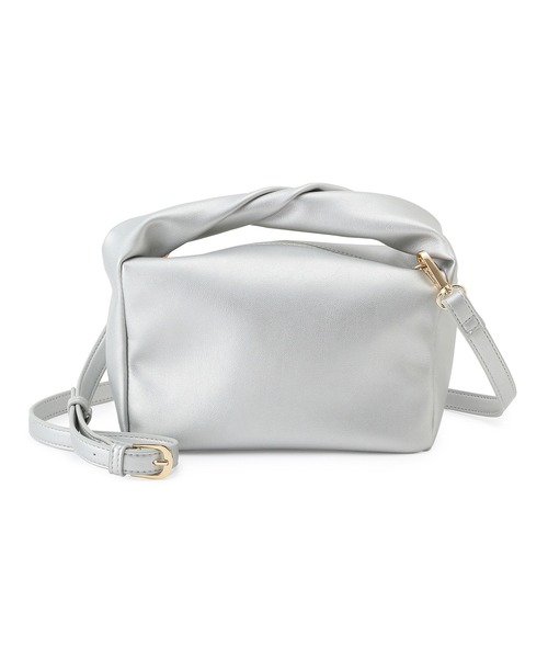 ROPE' PICNIC（ロペピクニック）の「【WEB限定カラー:シルバー】ツイストハンドルホーボーミニショルダーバッグ（ショルダーバッグ・レディース・ブラック/キナリ/イエロー系その他3/ダークグリーン/シルバー・FREE）」の20枚目の写真