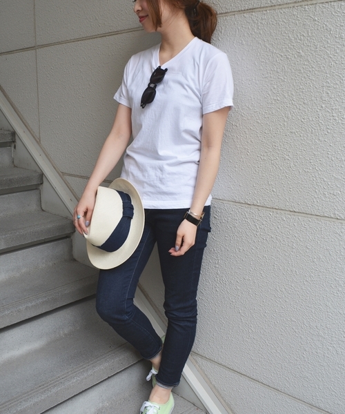 SHIPS for women（シップスフォーウィメン）の「Hanes×SHIPS:2-PACK コットンTEE◇（Tシャツ/カットソー・レディース・ホワイト・X-SMALL）」の11枚目の写真