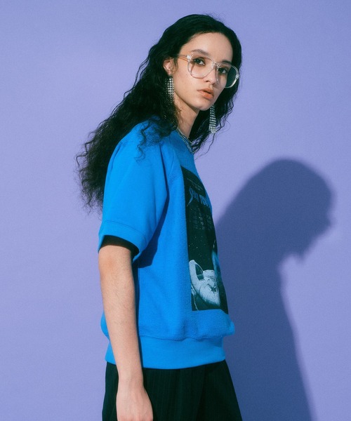 MAISON SPECIAL(メゾンスペシャル)の「SPACE TOURハーフスリーブトップ【MAISON SPECIAL/メゾンスペシャル】(スウェット・レディース・ブラック/ブルー/イエロー・FREE)」の11枚目の写真