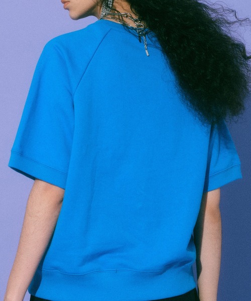 MAISON SPECIAL(メゾンスペシャル)の「SPACE TOURハーフスリーブトップ【MAISON SPECIAL/メゾンスペシャル】(スウェット・レディース・ブラック/ブルー/イエロー・FREE)」の14枚目の写真