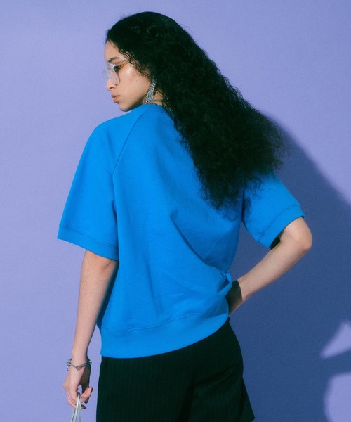 MAISON SPECIAL(メゾンスペシャル)の「SPACE TOURハーフスリーブトップ【MAISON SPECIAL/メゾンスペシャル】(スウェット・レディース・ブラック/ブルー/イエロー・FREE)」の12枚目の写真