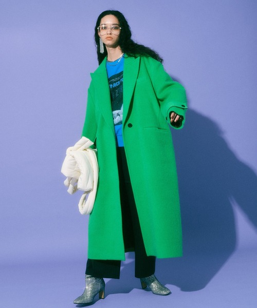 MAISON SPECIAL(メゾンスペシャル)の「SPACE TOURハーフスリーブトップ【MAISON SPECIAL/メゾンスペシャル】(スウェット・レディース・ブラック/ブルー/イエロー・FREE)」の7枚目の写真