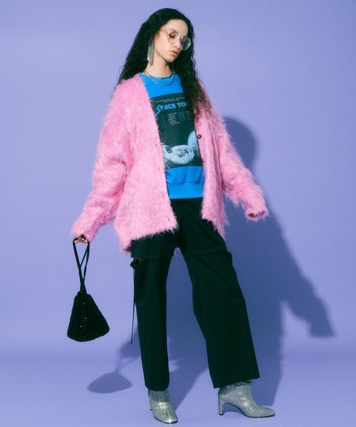 MAISON SPECIAL(メゾンスペシャル)の「SPACE TOURハーフスリーブトップ【MAISON SPECIAL/メゾンスペシャル】(スウェット・レディース・ブラック/ブルー/イエロー・FREE)」の8枚目の写真