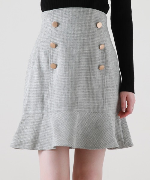 Cheek（チーク）の「ツイードミニマーメイドスカート（スカート・レディース・グレー/ワイン/ブラック・SMALL/MEDIUM）」の17枚目の写真