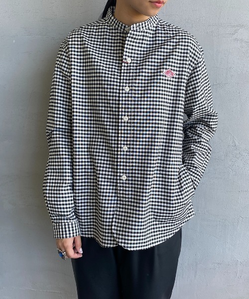 DANTON（ダントン）の「[DANTON/ダントン] バンドカラー オックスフォードシャツ（シャツ/ブラウス・レディース・ブラック/ネイビー・38/36/34）」の8枚目の写真