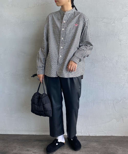 ダントン　オックスフォードシャツ DANTON/ダントン] バンドカラー オックスフォードシャツ（シャツ