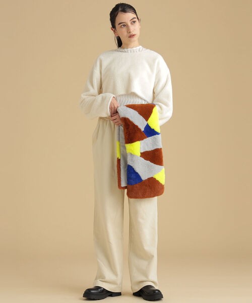 Ray BEAMS(レイビームス)の「Ray BEAMS / シャギー クロップド プルオーバー(Tシャツ/カットソー・レディース・ライトブルー/オフホワイト・ONE SIZE)」の21枚目の写真