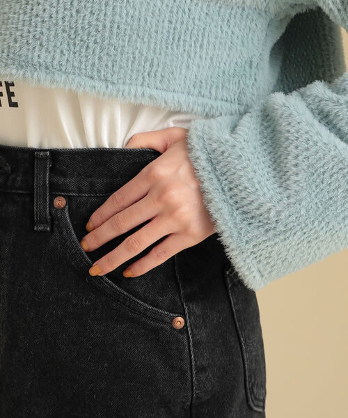 Ray BEAMS(レイビームス)の「Ray BEAMS / シャギー クロップド プルオーバー(Tシャツ/カットソー・レディース・ライトブルー/オフホワイト・ONE SIZE)」の5枚目の写真