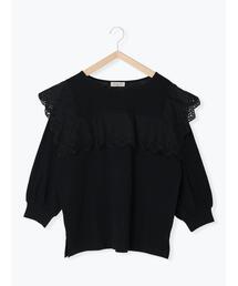 Samansa Mos2 | フリルレースカットソー(Tシャツ/カットソー)